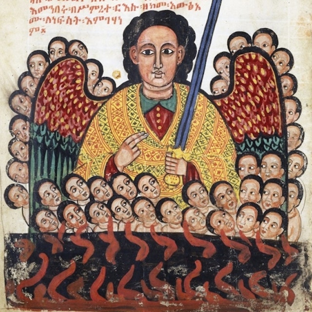 17th century Ethiopian manuscript: the miracles of the archangel Michael 