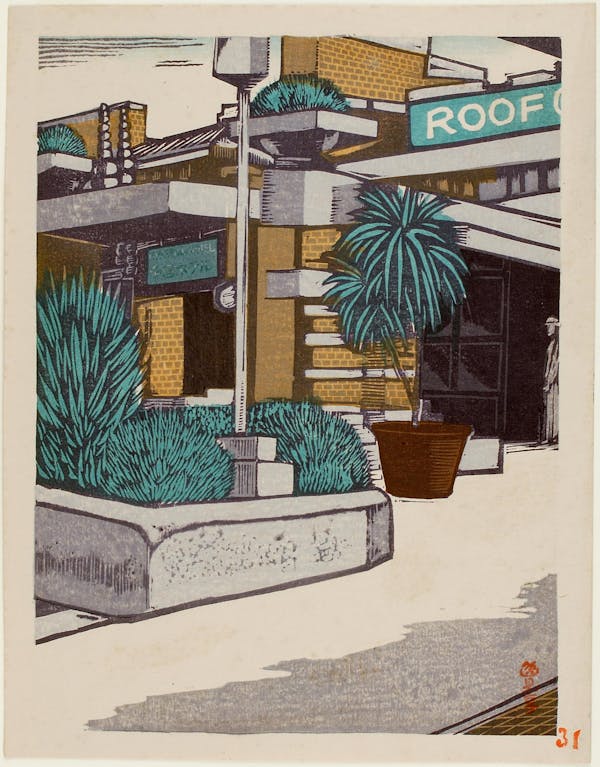 Illustration of Tokyo landscape or streetscape