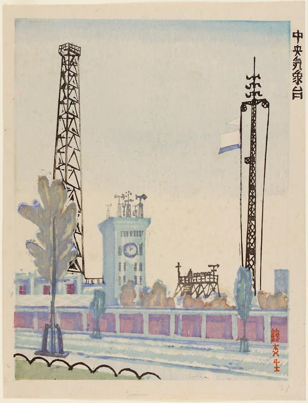 Illustration of Tokyo landscape or streetscape