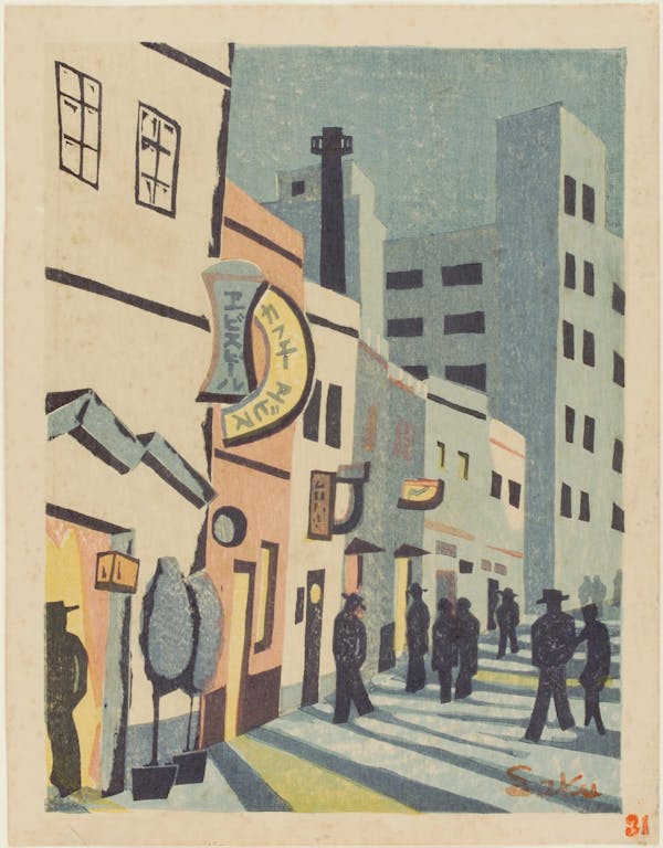 Illustration of Tokyo landscape or streetscape