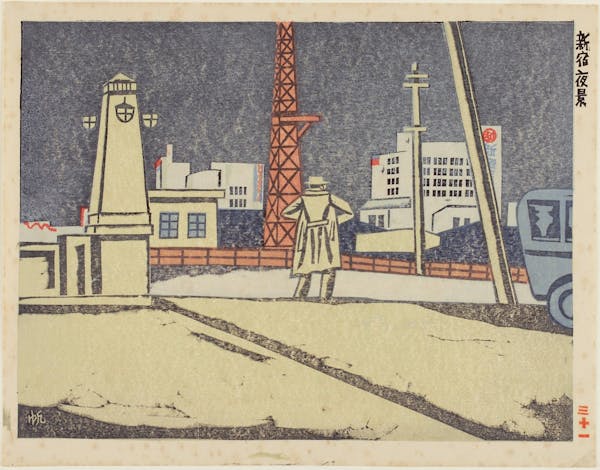 Illustration of Tokyo landscape or streetscape