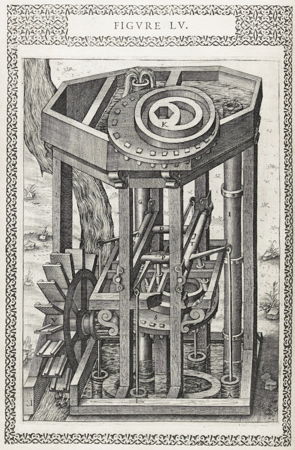 Illustration from Ramelli's *Diverse and artificial machines*