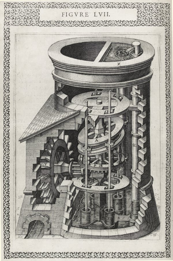 Illustration from Ramelli's *Diverse and artificial machines*