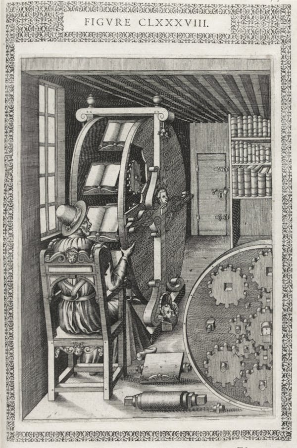 Illustration from Ramelli's *Diverse and artificial machines*