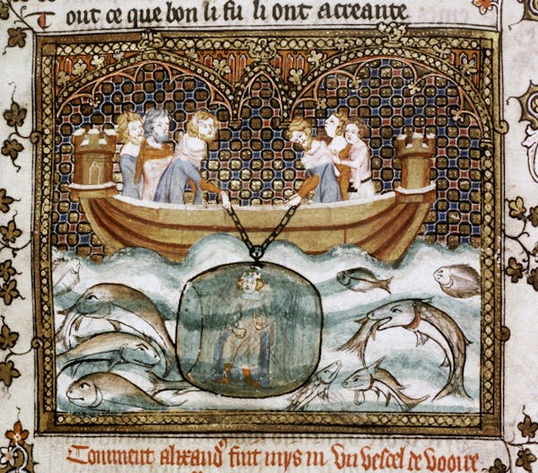 Image of Alexander in the bathysphere