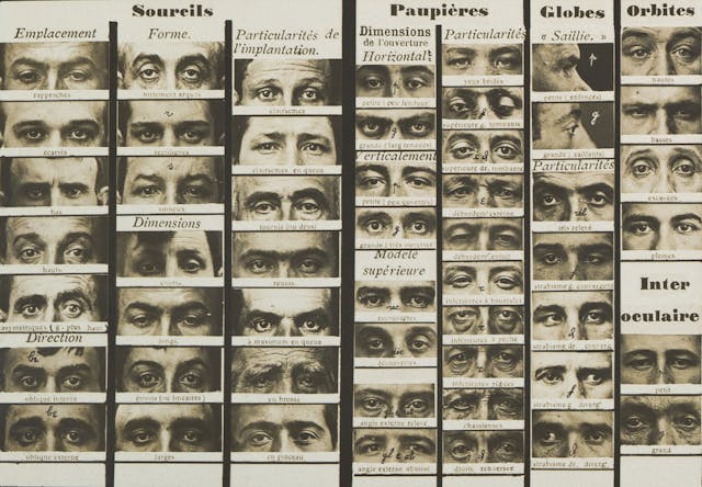 Alphonse Bertillon’s Synoptic Table of Physiognomic Traits (ca. 1909)