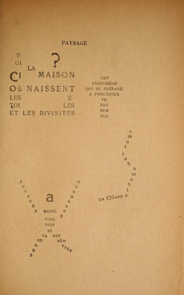 Apollinaire Calligrammes