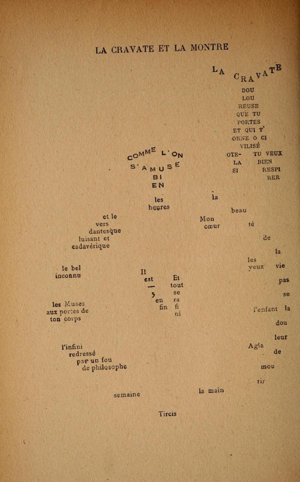 Apollinaire Calligrammes