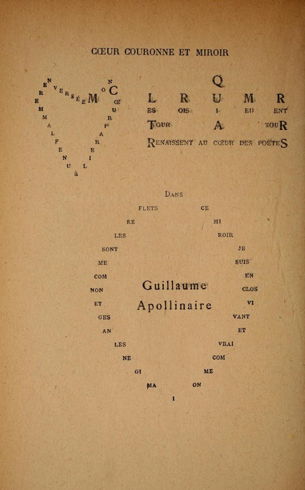 Apollinaire Calligrammes