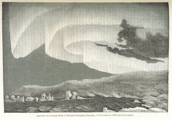 illustration of aurora borealis northern lights