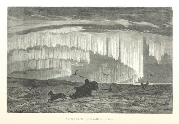 illustration of aurora borealis northern lights