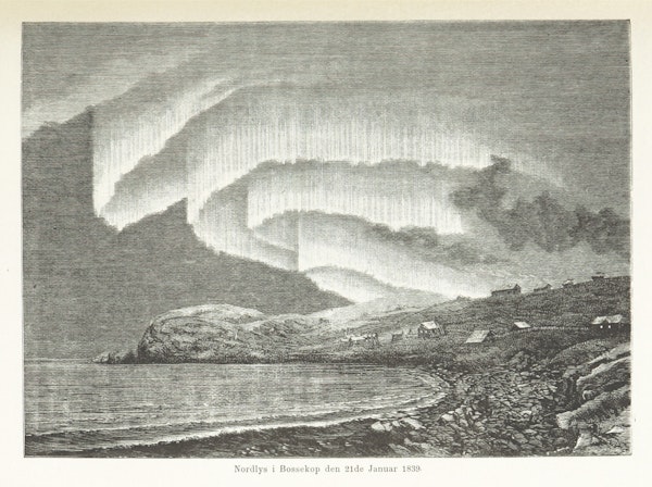 illustration of aurora borealis northern lights