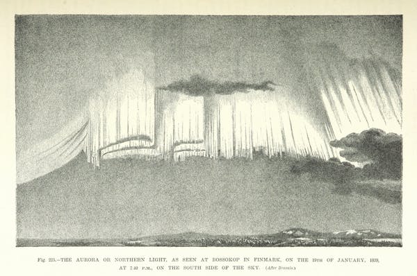 illustration of aurora borealis northern lights