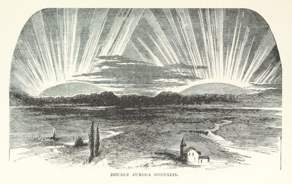 illustration of aurora borealis northern lights