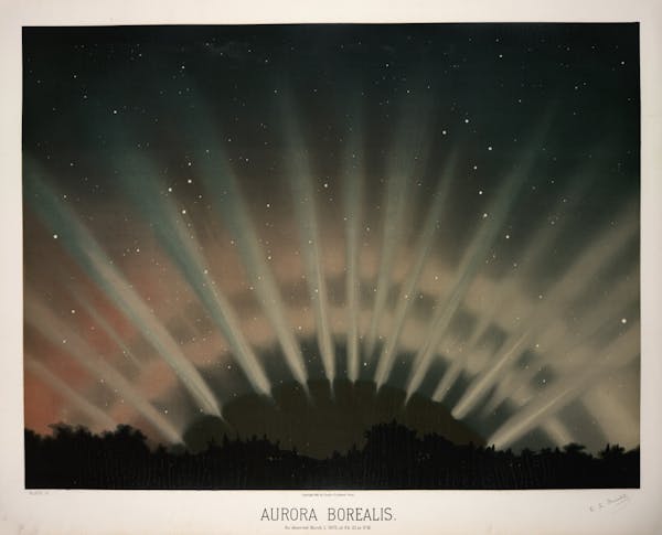 illustration of aurora borealis northern lights