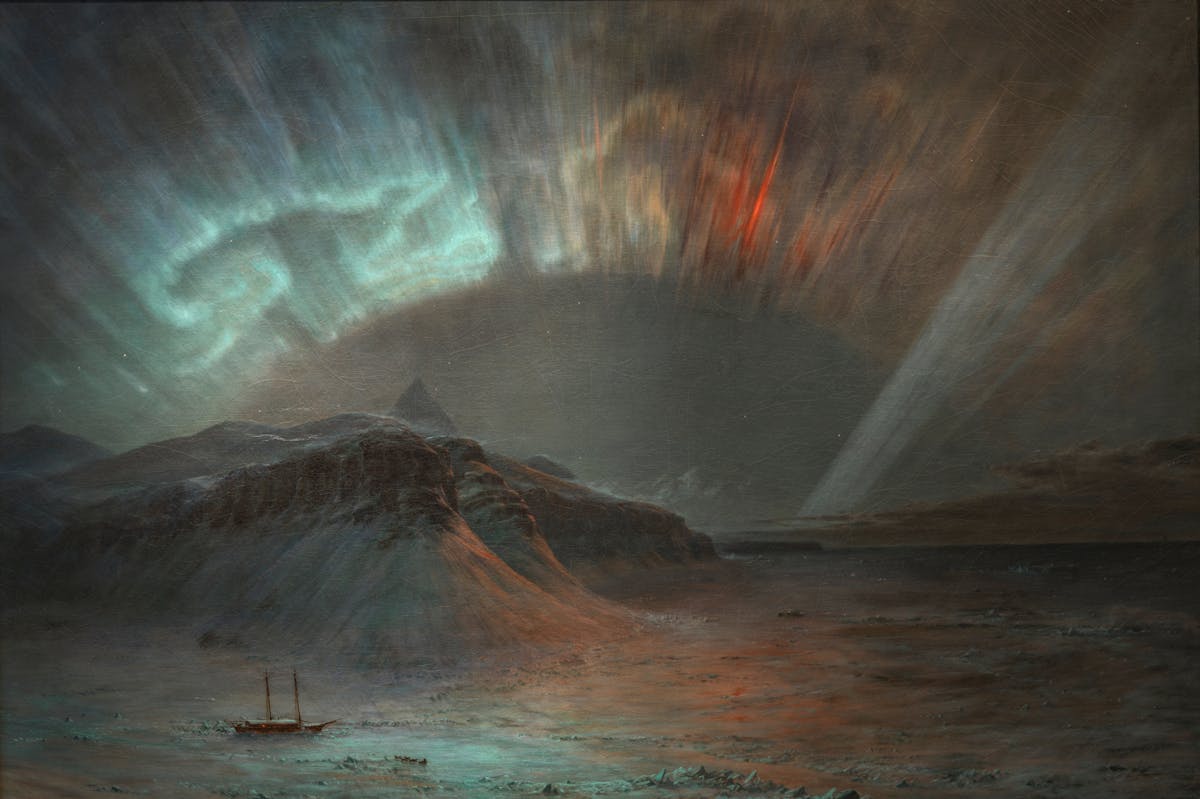 illustration of aurora borealis northern lights