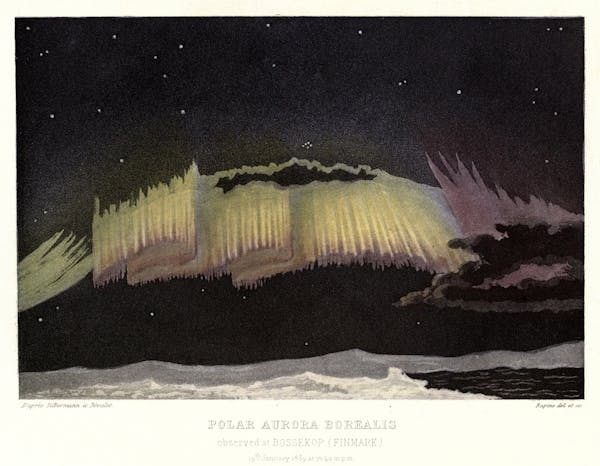 illustration of aurora borealis northern lights