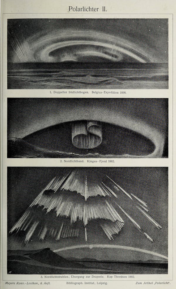 illustration of aurora borealis northern lights