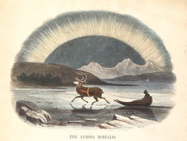 illustration of aurora borealis northern lights