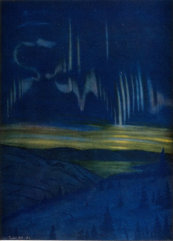 illustration of aurora borealis northern lights