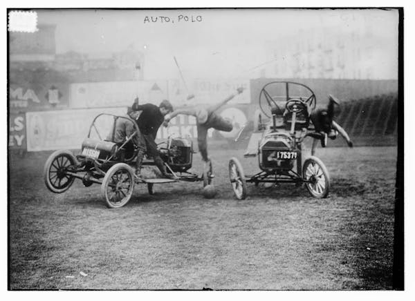 Photograph of auto polo match