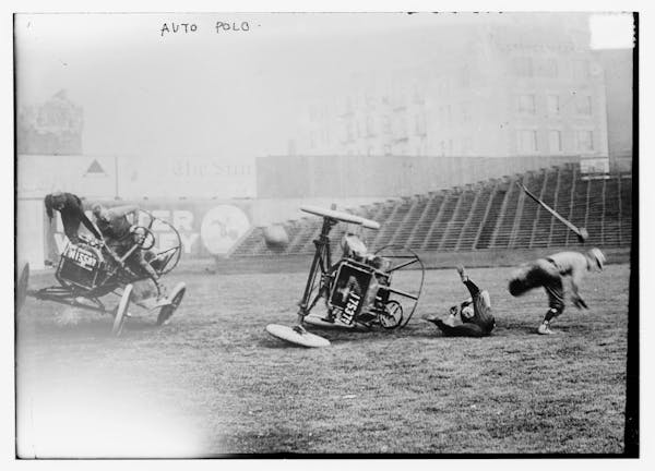 Photograph of auto polo match