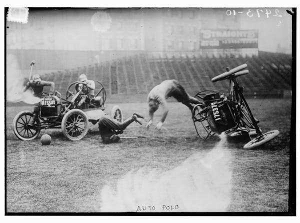 Photograph of auto polo match