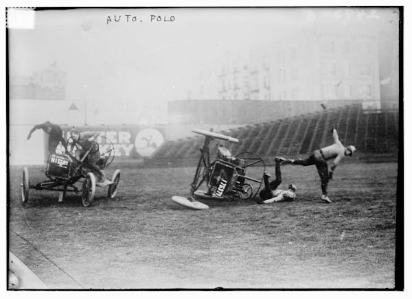 Photograph of auto polo match