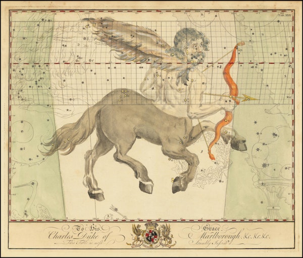 Constellation chart from Bevis