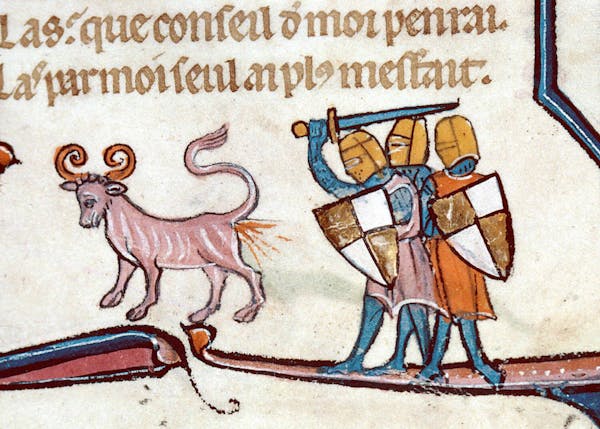 Medieval image of bonnacon