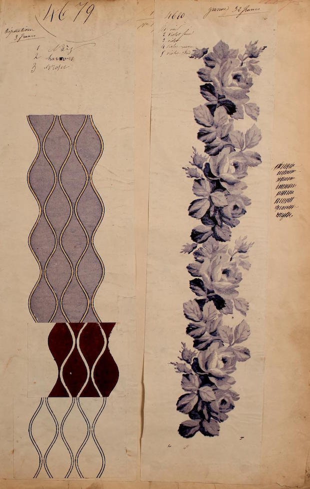 洋書　FRENCH TEXTILES Book of French Textile Samples (1863) — The Public Domain Review