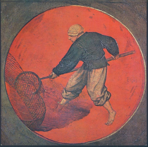 Painting of proverb on roundel