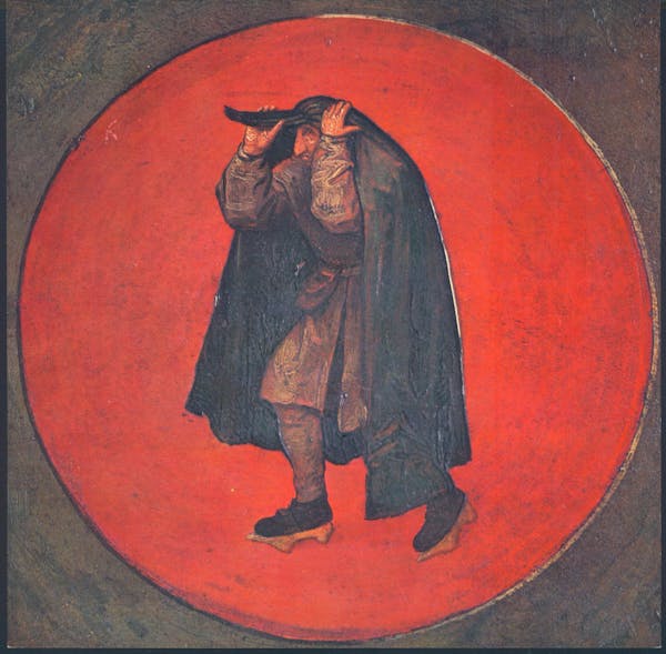 Painting of proverb on roundel