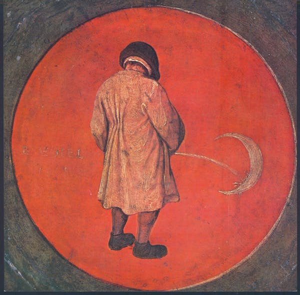 Painting of proverb on roundel