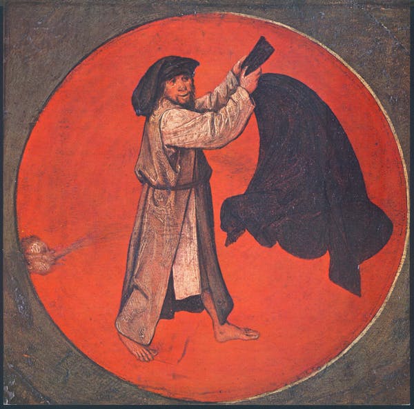 Painting of proverb on roundel