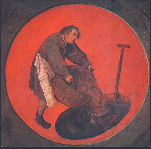 Painting of proverb on roundel