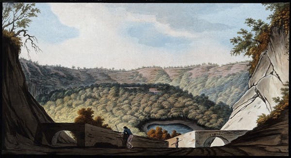 Coloured engraving based on Fabris' gouache