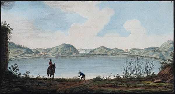 Coloured engraving based on Fabris' gouache