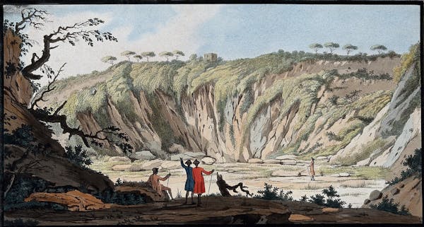 Coloured engraving based on Fabris' gouache