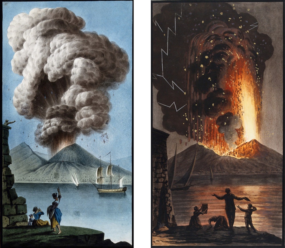 volcanic illustrations by Fabris