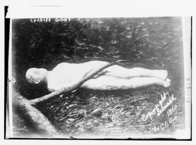 A Very Tall Tale: Photograph of the Cardiff Giant (ca. 1869)