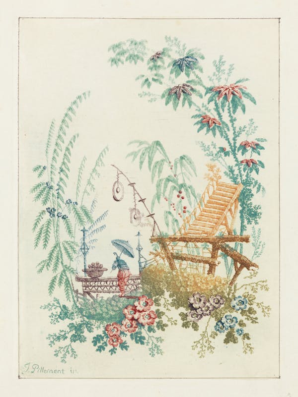 Design in a chinoiserie style.