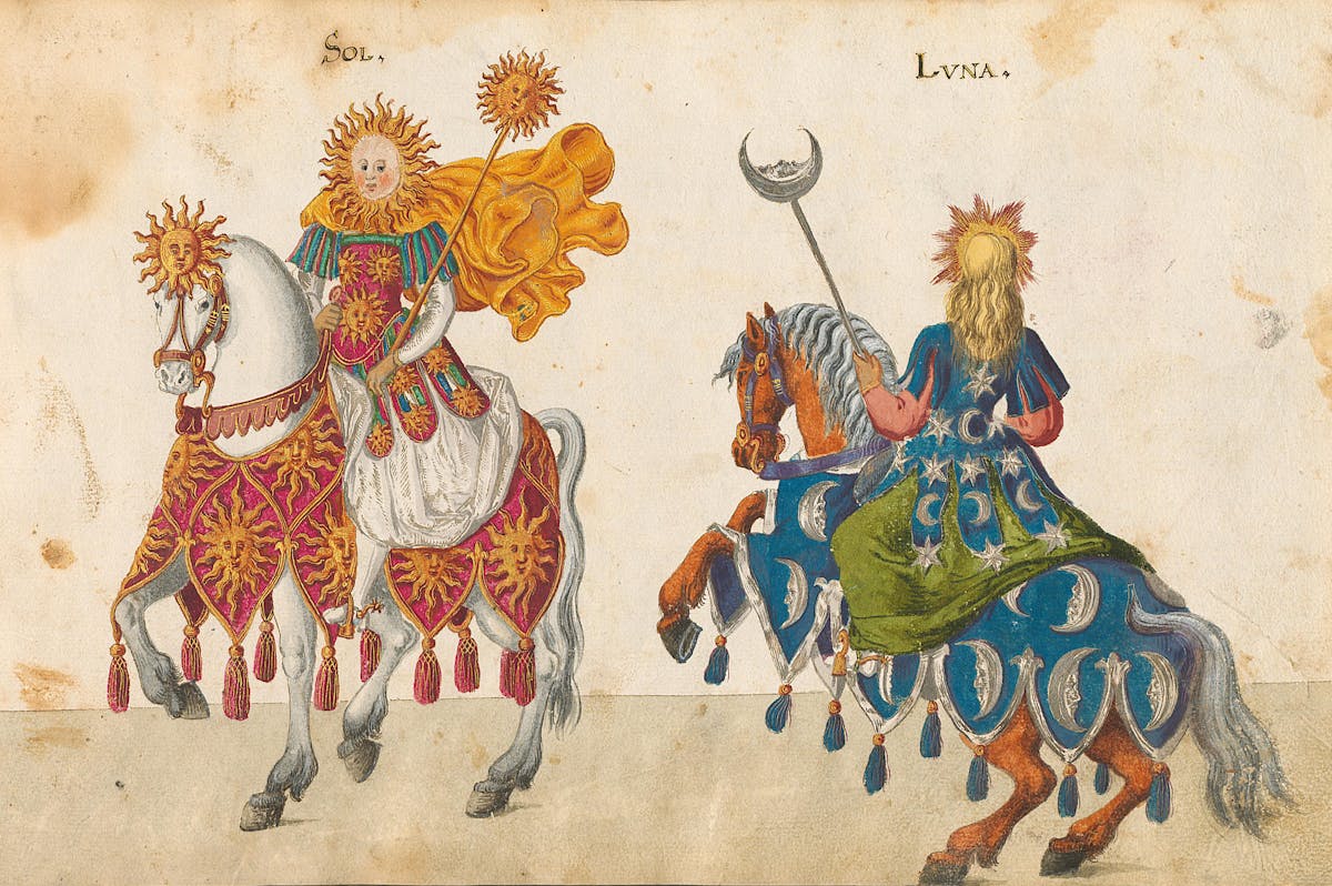 Illustration of pageant knights