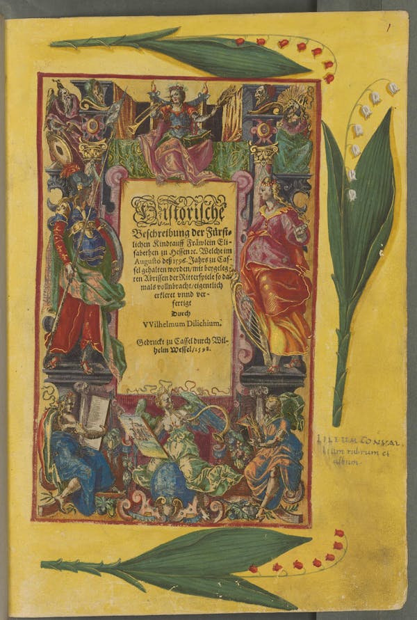 Illustration of the commemorative events held for Elisabeth of Hessen’s christening.