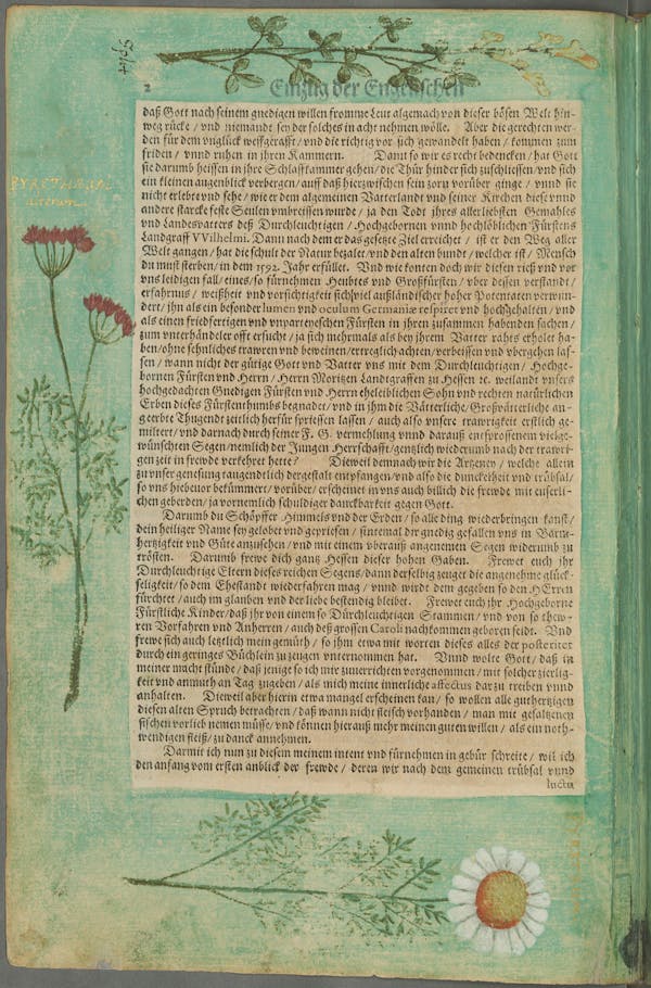 Illustration of the commemorative events held for Elisabeth of Hessen’s christening.