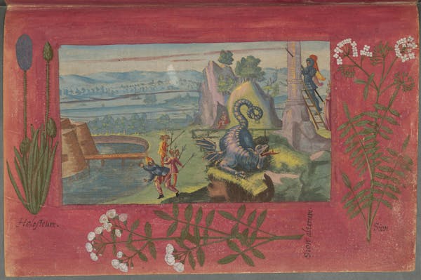 Illustration of the commemorative events held for Elisabeth of Hessen’s christening.