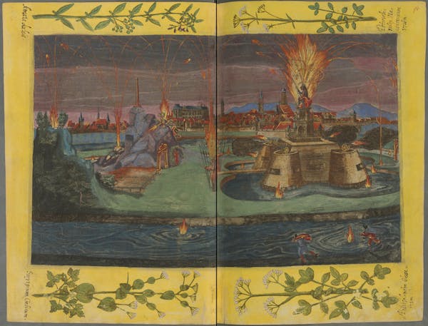 Illustration of the commemorative events held for Elisabeth of Hessen’s christening.