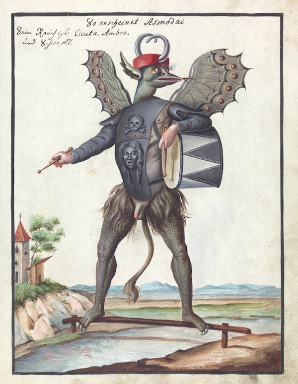 L0076365 Illustration of Asmodai (MS 1766)