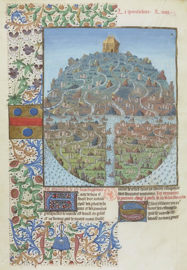 Illumination depicting a map