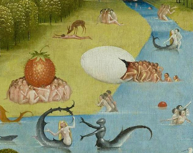 Details from Bosch s Garden of Earthly Delights ca. 1500 The